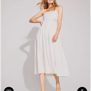 White House Black Market Strapless White Dress